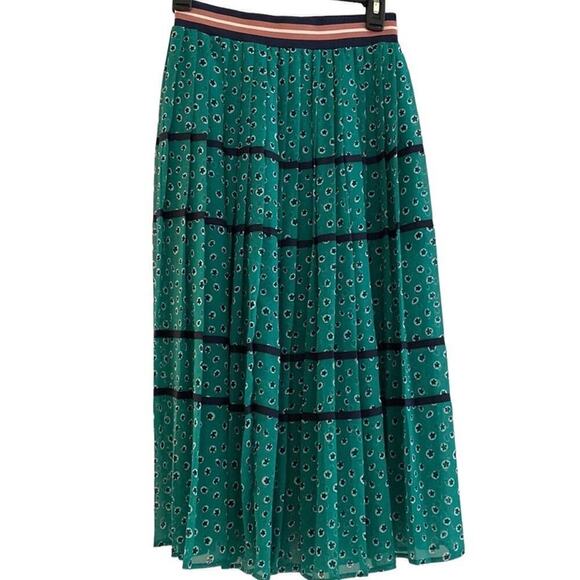 Ted Baker London Dresses & Skirts - Ted Baker TALARLA Floral Dot green/black Midi Skirt  holiday party XS
C
